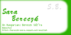 sara bereczk business card